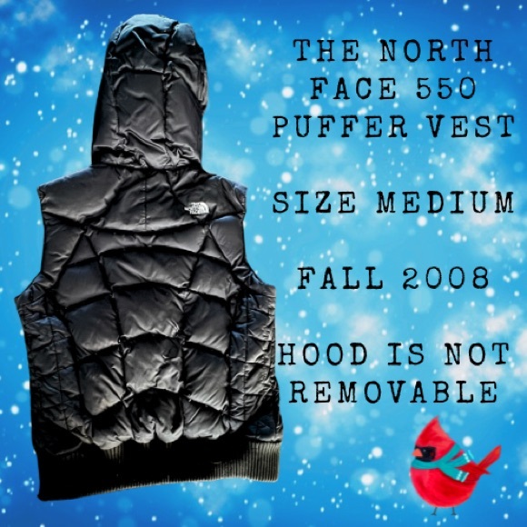 The North Face 550 Women’s Hooded Puffer Vest Size Medium Fall 2008 - Picture 2 of 4